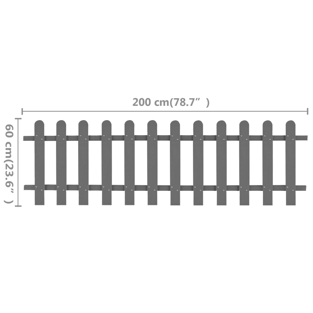 Picket Fence WPC 200x60 cm