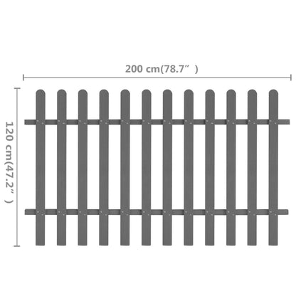 Picket Fence WPC 200x120 cm