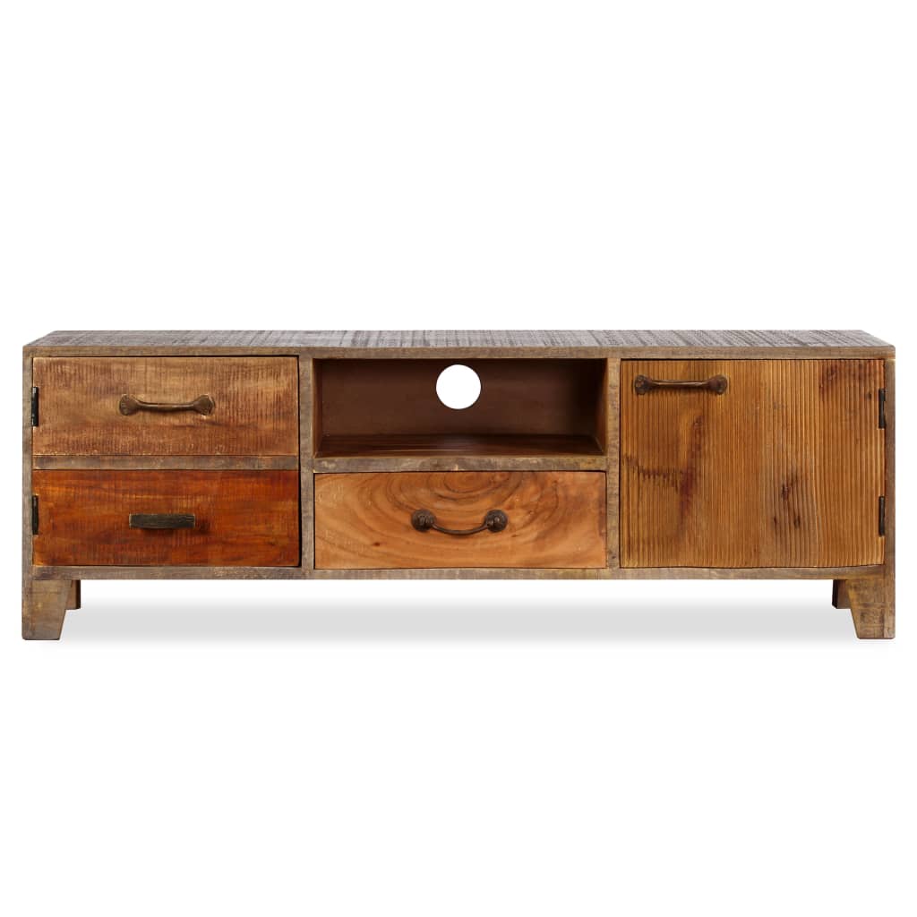 TV Cabinet Solid Wood Vintage 118x30x40 cm