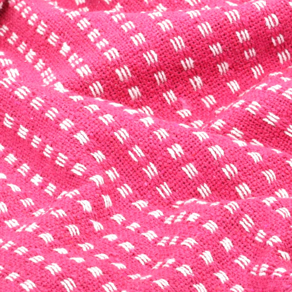 Throw Cotton Squares 220x250 cm Pink