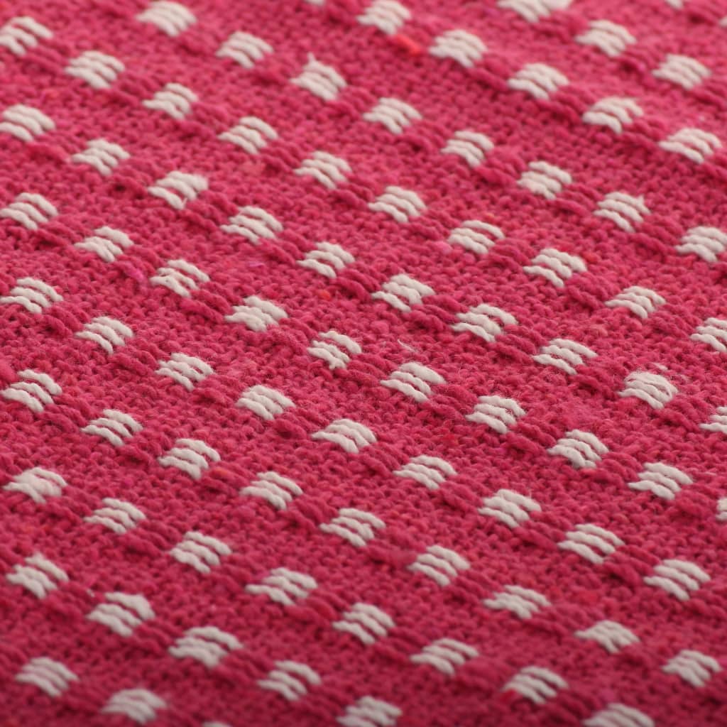 Throw Cotton Squares 220x250 cm Pink