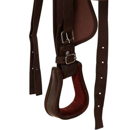 Western Saddle. Headstall&Breast Collar Real Leather 13" Brown