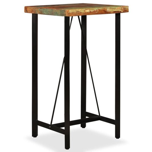 Bar Table Solid Reclaimed Wood 60x60x107 cm