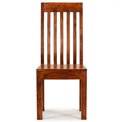 Dining Chairs 2 pcs Solid Wood with Honey Finish Modern