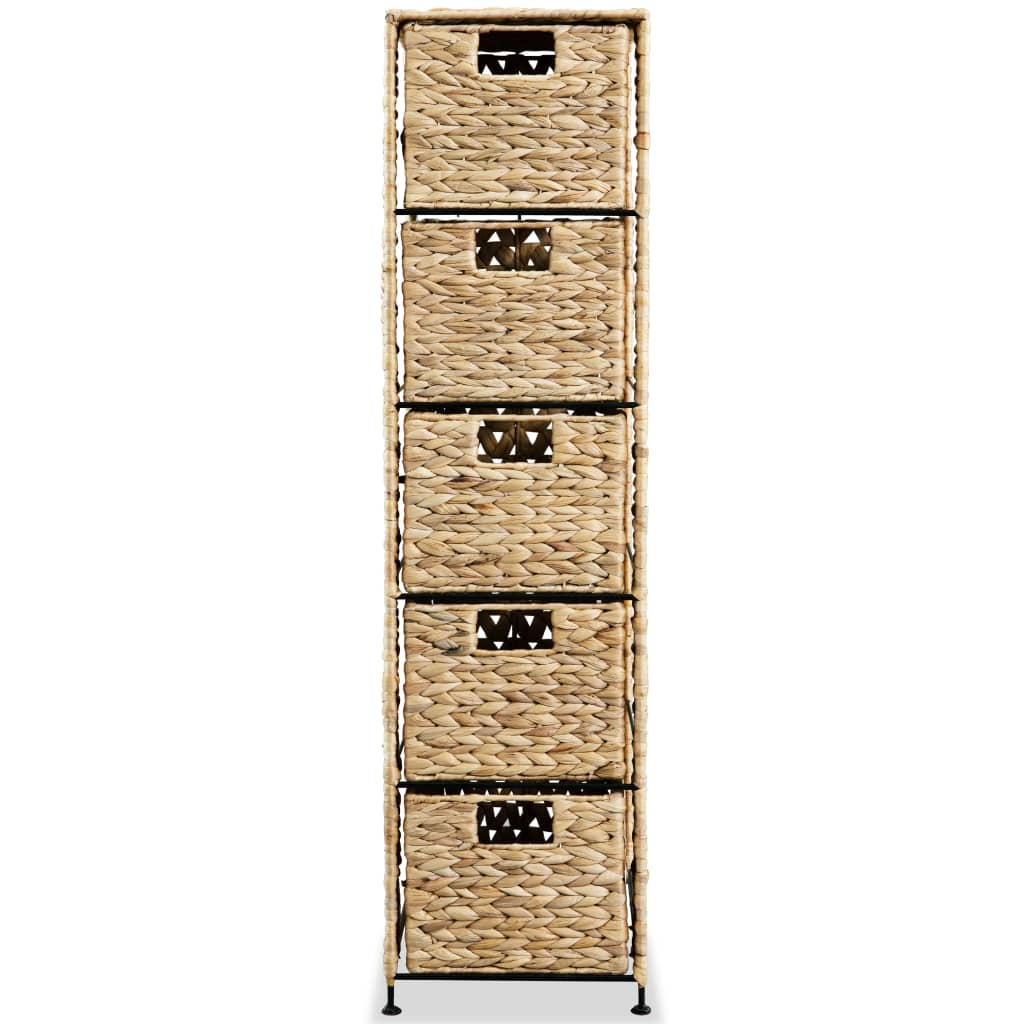 Storage Unit with 5 Baskets 25.5x37x100 cm Water Hyacinth