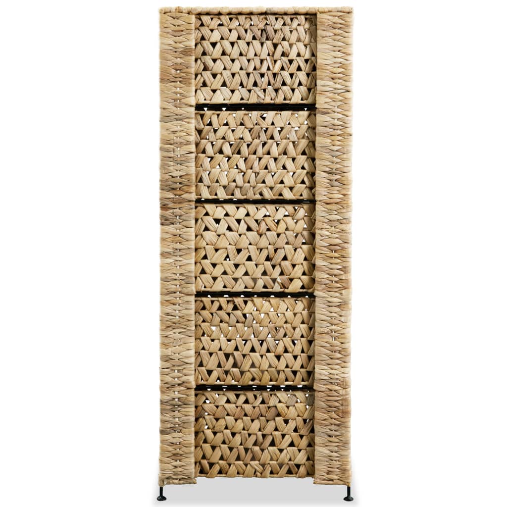 Storage Unit with 5 Baskets 25.5x37x100 cm Water Hyacinth