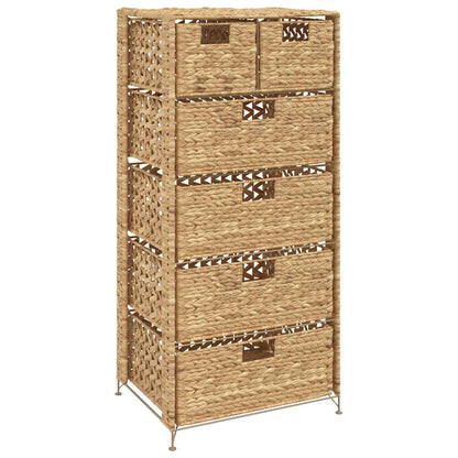 Storage Unit with 6 Baskets 47x37x100 cm Water Hyacinth