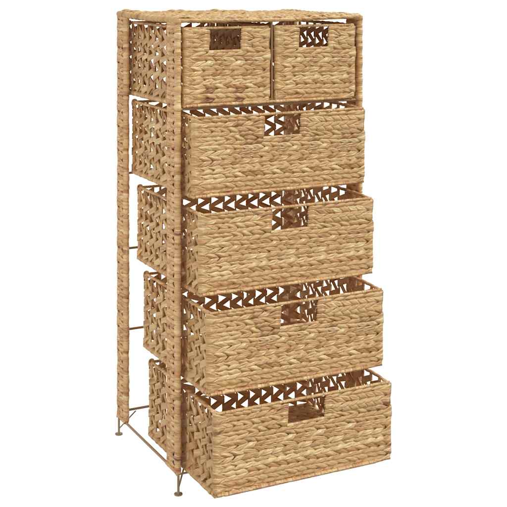 Storage Unit with 6 Baskets 47x37x100 cm Water Hyacinth