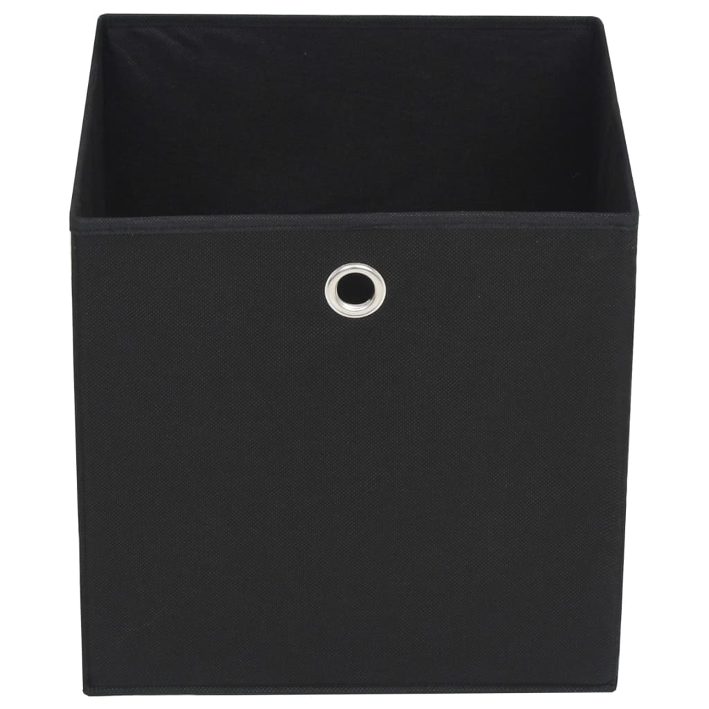 Storage Boxes 4 pcs Non-woven Fabric 32x32x32 cm Black