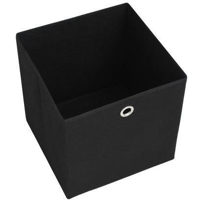 Storage Boxes 10 pcs Non-woven Fabric 32x32x32 cm Black