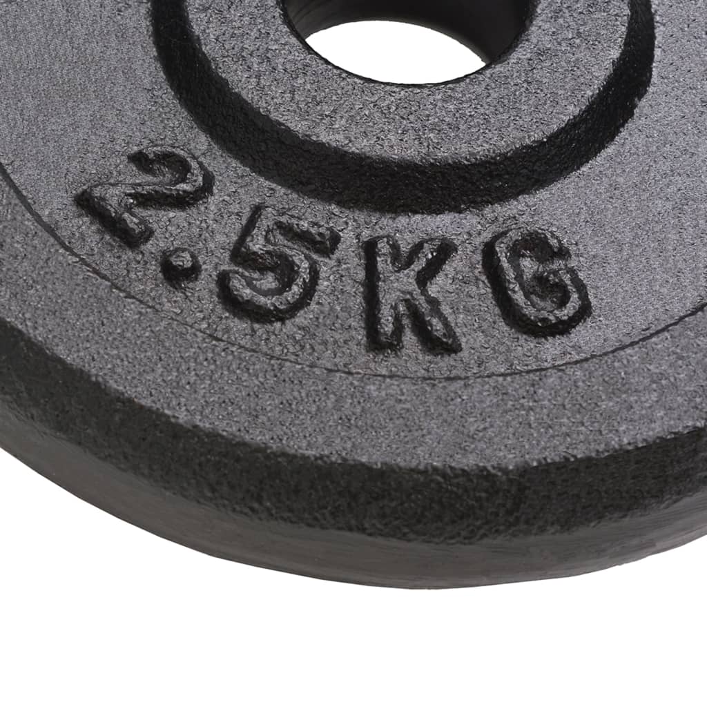 Weight Plates 8 pcs 8x2.5 kg Cast Iron