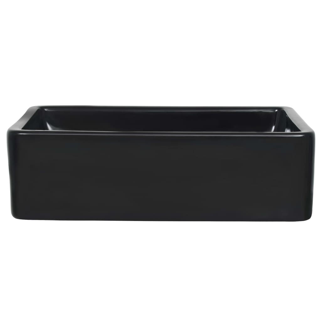 Basin Ceramic Rectangular Black 41x30x12 cm