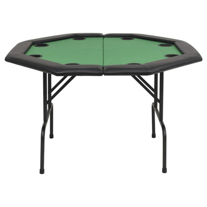 8-Player Folding Poker Table 2 Fold Octagonal Green