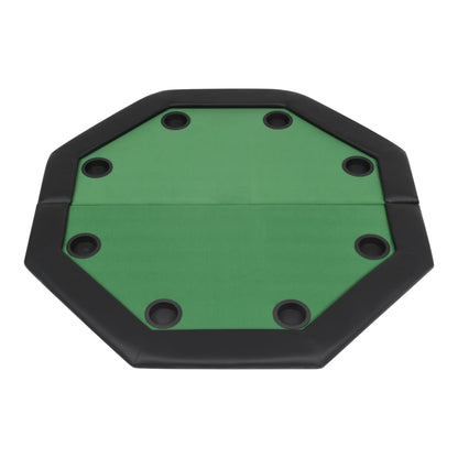 8-Player Folding Poker Table 2 Fold Octagonal Green