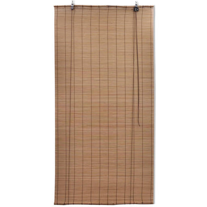 Roller Blind Bamboo 80x220 cm Brown