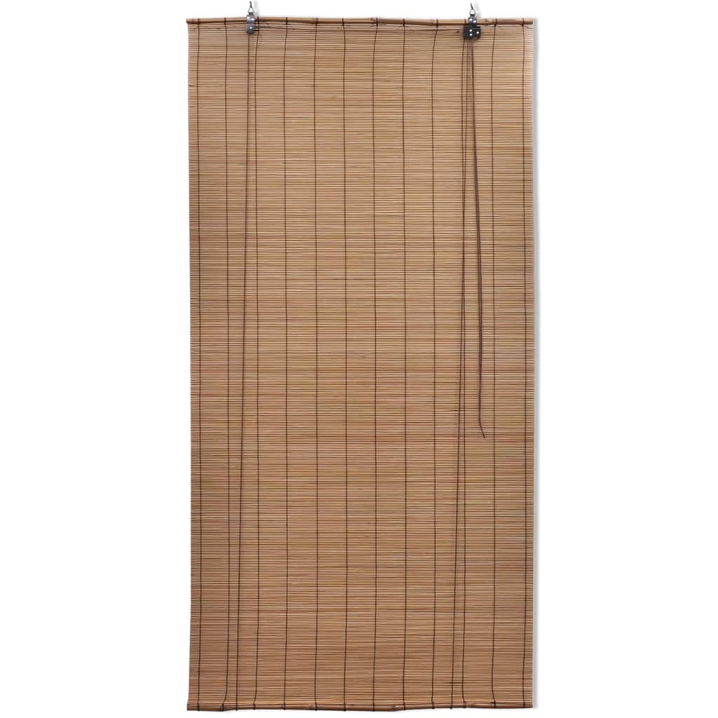 Roller Blind Bamboo 140x220 cm Brown