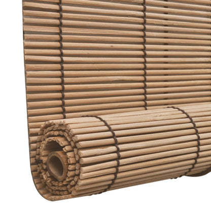 Roller Blind Bamboo 140x220 cm Brown