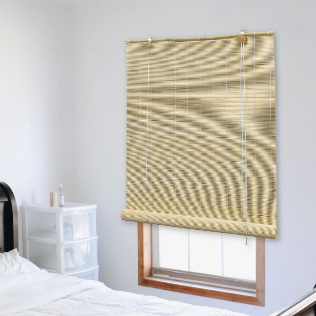 Roller Blind Bamboo 100x220 cm Natural