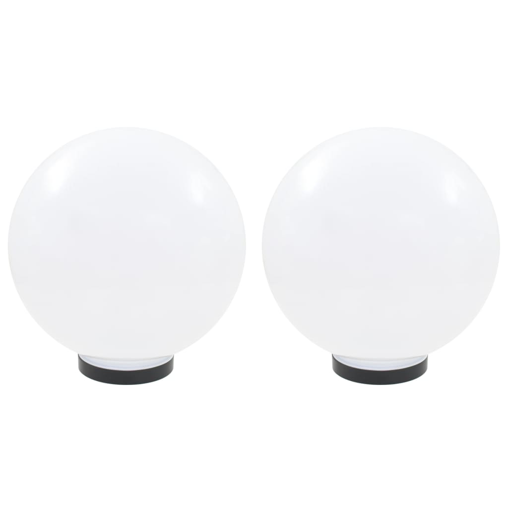 LED Bowl Lamps 2 pcs Spherical 30 cm PMMA