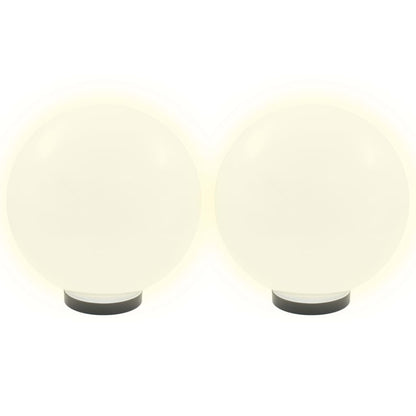 LED Bowl Lamps 2 pcs Spherical 30 cm PMMA