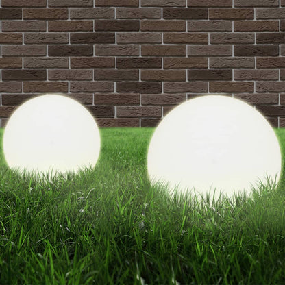 LED Bowl Lamps 2 pcs Spherical 30 cm PMMA