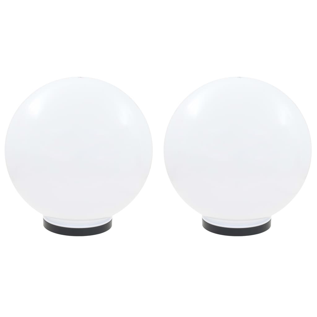 LED Bowl Lamps 2 pcs Spherical 40 cm PMMA