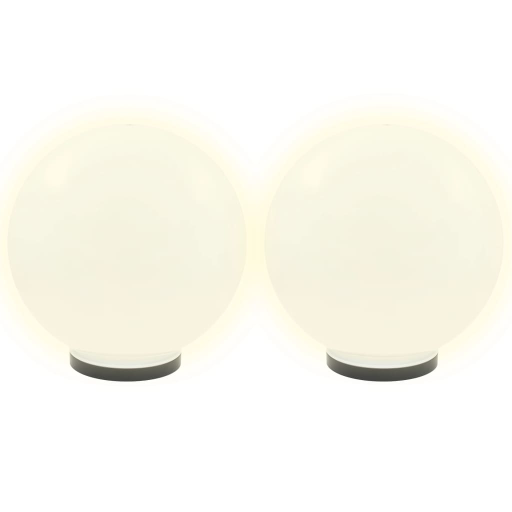 LED Bowl Lamps 2 pcs Spherical 40 cm PMMA