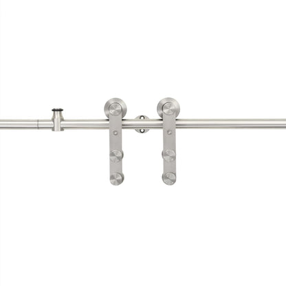 Sliding Door Hardware Kit 183 cm Stainless Steel Silver