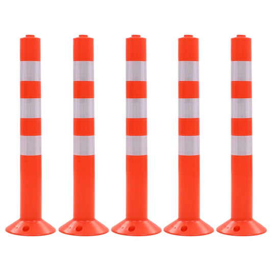 Traffic Control Bollards 5 pcs Plastic 75 cm