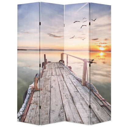 Folding Room Divider 160x170 cm Lake