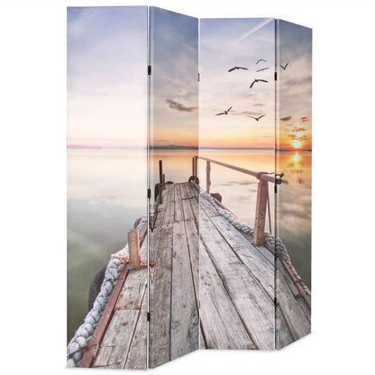 Folding Room Divider 160x170 cm Lake