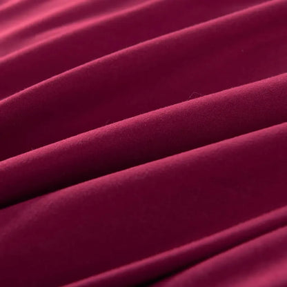 Duvet Cover Set Burgundy 155x220/80x80 cm