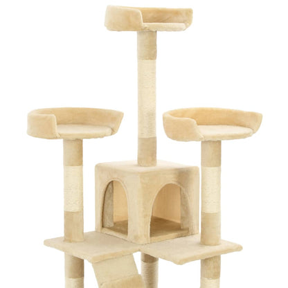 Cat Tree with Sisal Scratching Posts 170 cm Beige