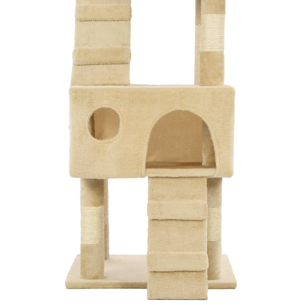 Cat Tree with Sisal Scratching Posts 170 cm Beige