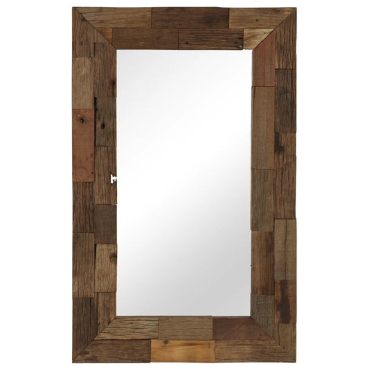 Mirror Solid Reclaimed Wood 50x80 cm