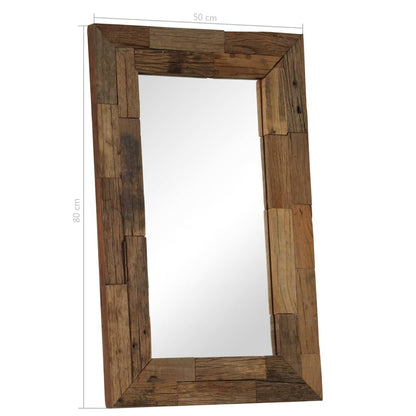 Mirror Solid Reclaimed Wood 50x80 cm