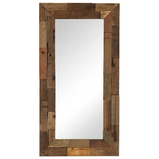 Mirror Solid Reclaimed Wood 50x110 cm