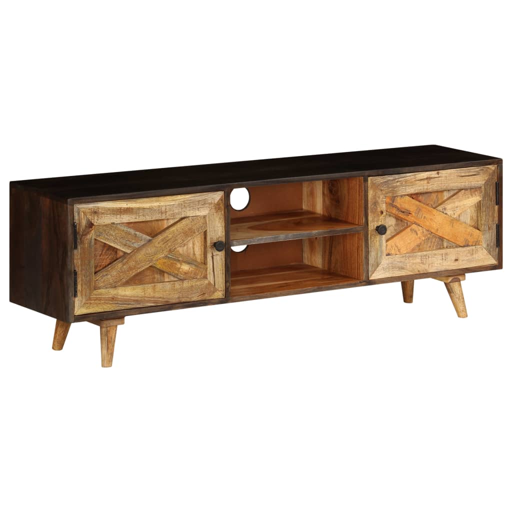 TV Cabinet Solid Mango Wood 140x30x45 cm