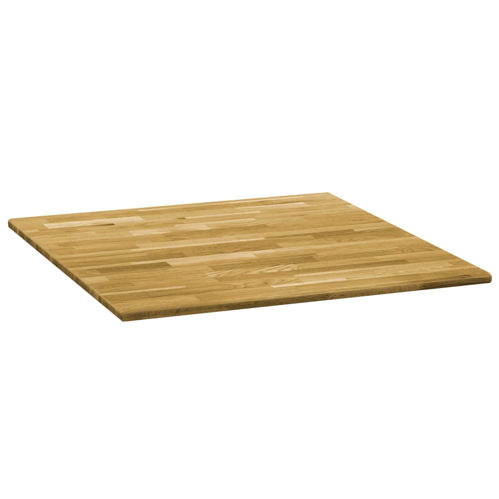 Table Top Solid Oak Wood Square 23 mm 80x80 cm