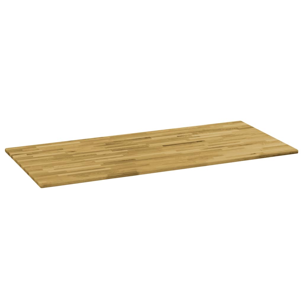 Table Top Solid Oak Wood Rectangular 23 mm 140x60 cm