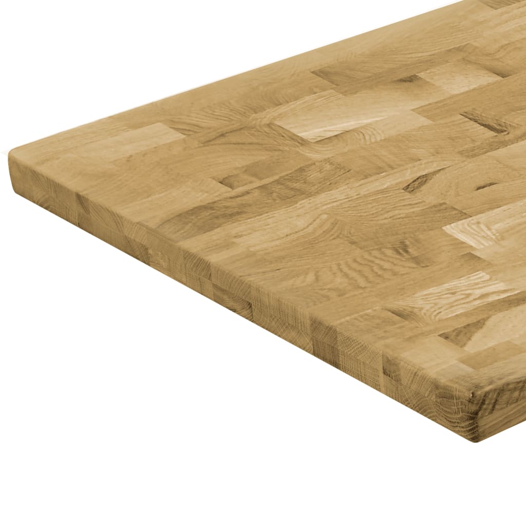 Table Top Solid Oak Wood Rectangular 44 mm 100x60 cm