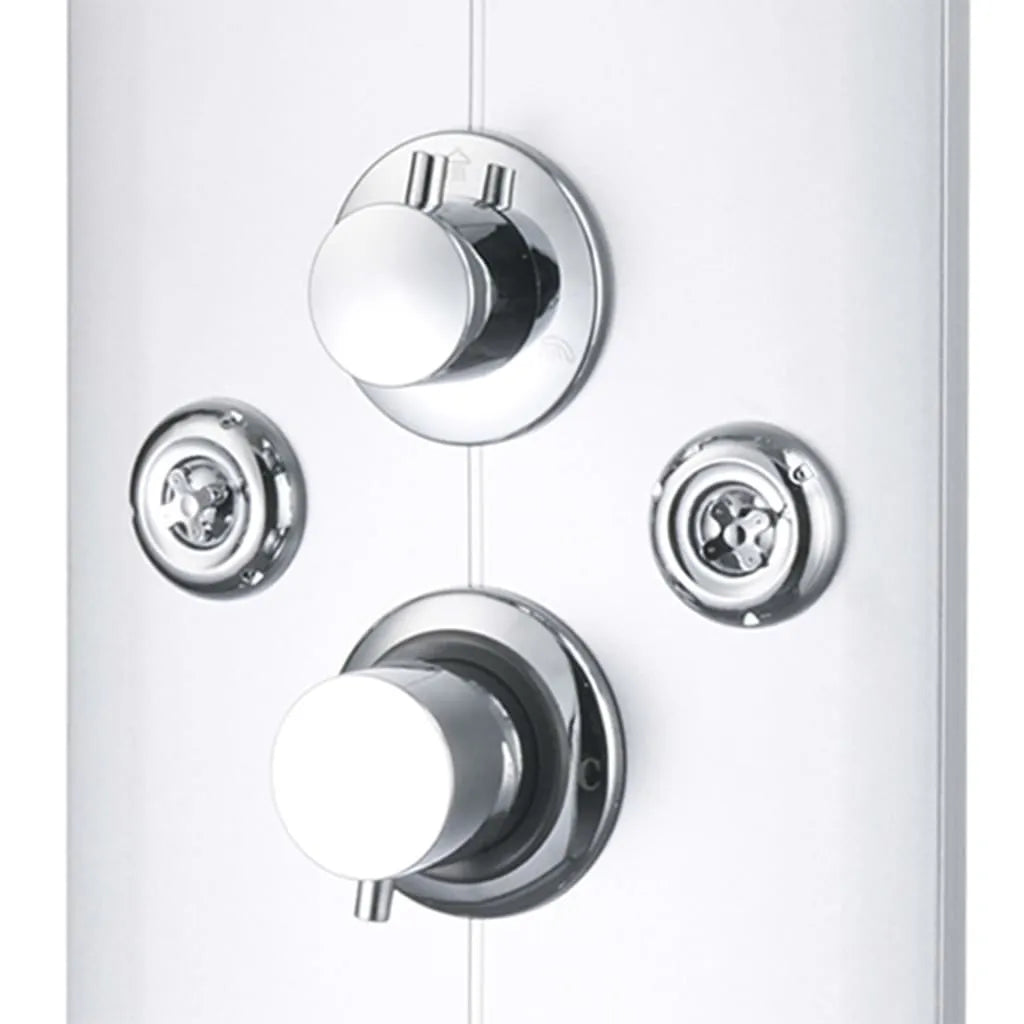 Shower Panel Unit 25x43x120 cm Silver