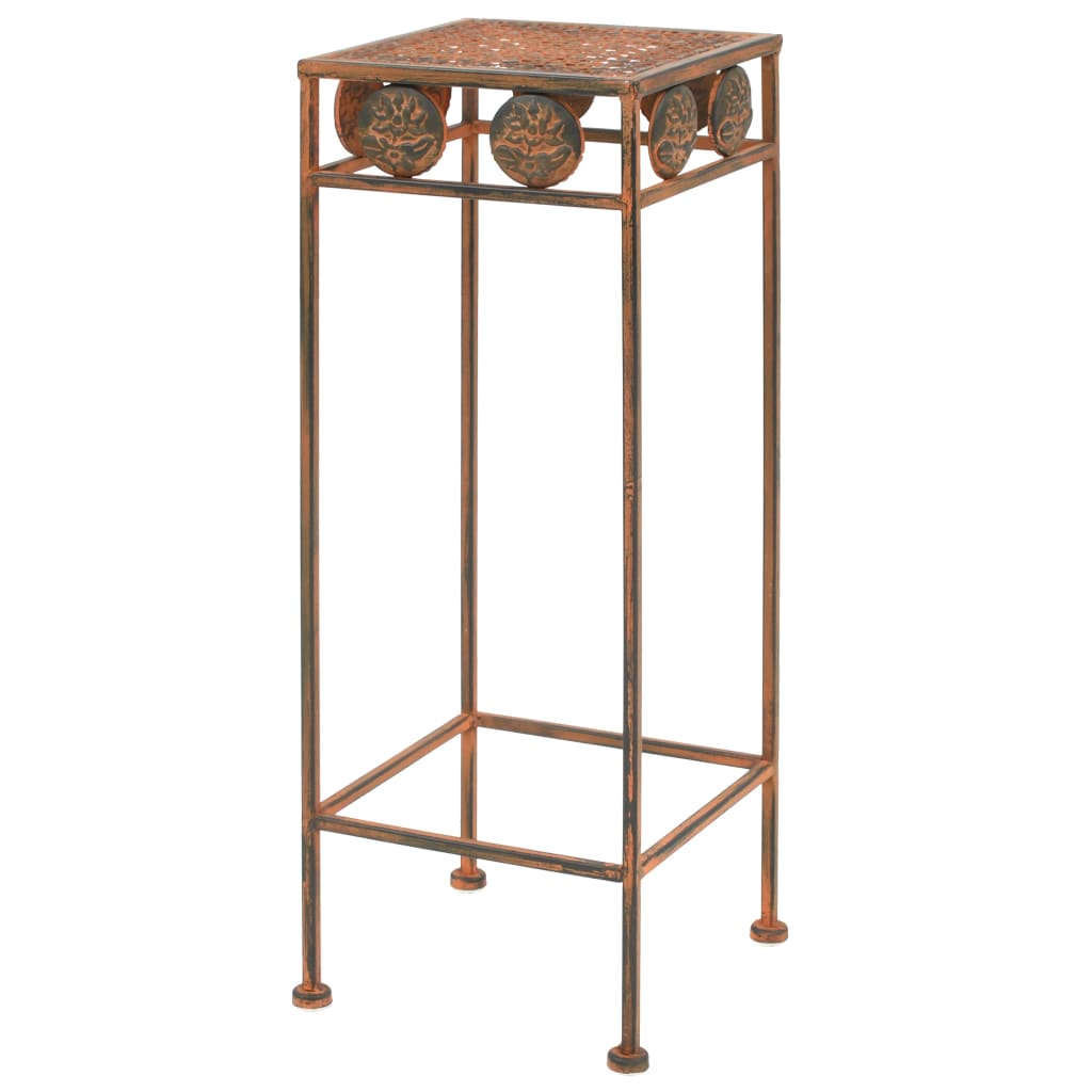 Plant Stand Set 3 Pieces Vintage Style Metal Rusty