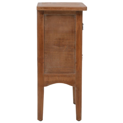 Bedside Cabinet Solid Fir Wood 40x29x68 cm Brown