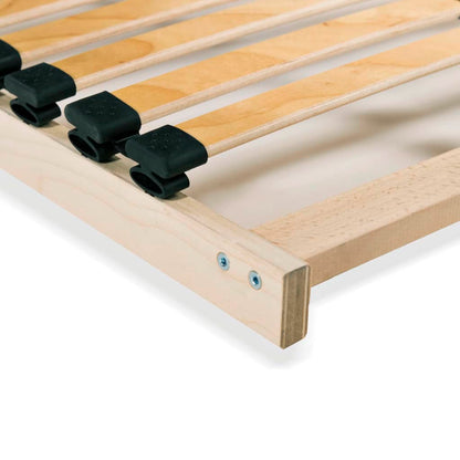 Slatted Bed Base with 28 Slats 7 Zones 100x200 cm