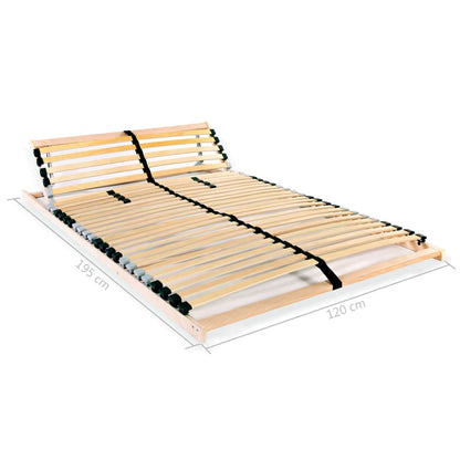 Slatted Bed Base with 28 Slats 7 Zones 120x200 cm