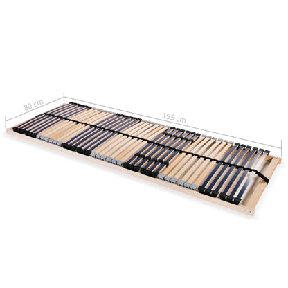 Slatted Bed Base with 42 Slats 7 Zones 80x200 cm