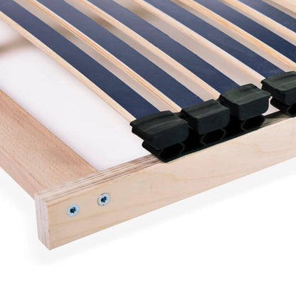 Slatted Bed Base without Mattress with 42 Slats 7 Zones 100x200 cm