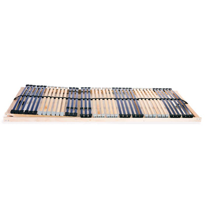 Slatted Bed Base without Mattress with 42 Slats 7 Zones 90x200 cm