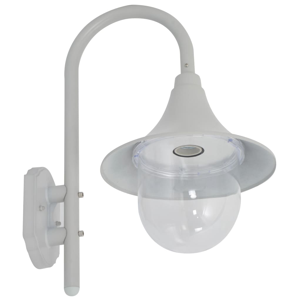 Garden Wall Lamp E27 42 cm Aluminium White